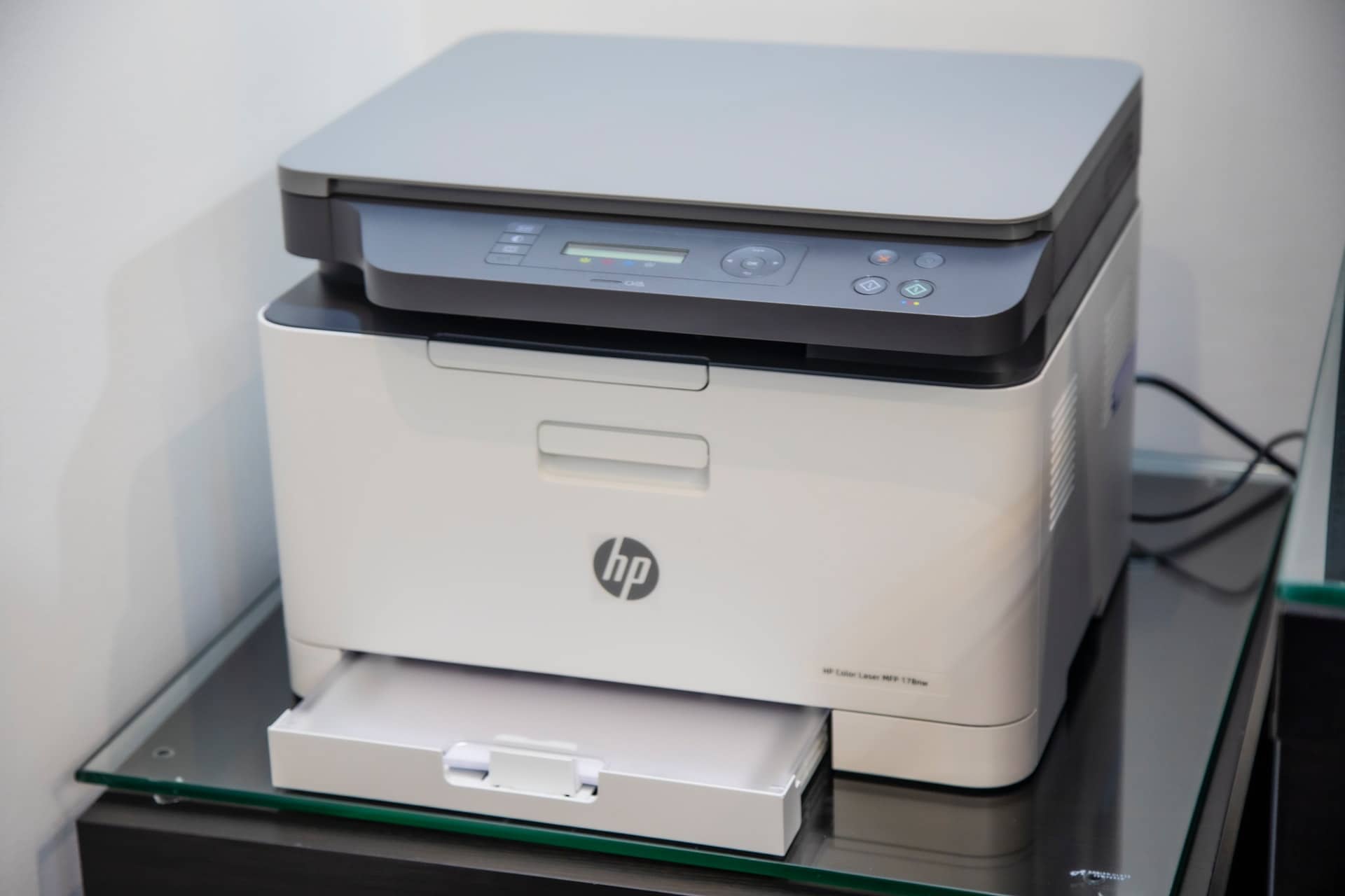 An HP brand photocopier machine